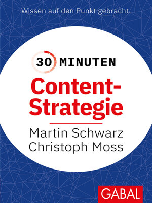 cover image of 30 Minuten Content-Strategie